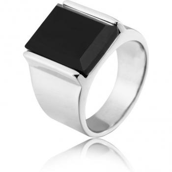 Black Stainless Steel Retro Ring – Men’s Gothic Jewelry