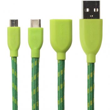 Cavo di Ricarica Retro USB-C a USB-A 1,0 m Verde BOOMPODS