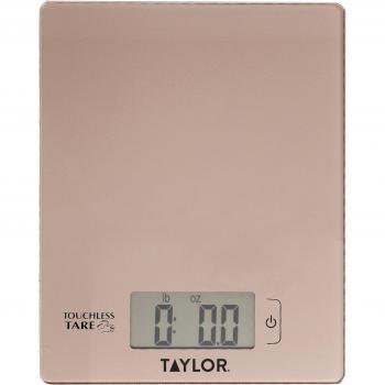 Báscula Taylor Precisa + Sensor Manual Libre – Caja de Regalo 16 × 20 cm (Rosa/Oro)
