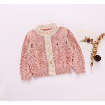 Newborn Girl's Thick Knit Cardigan (0-24M)