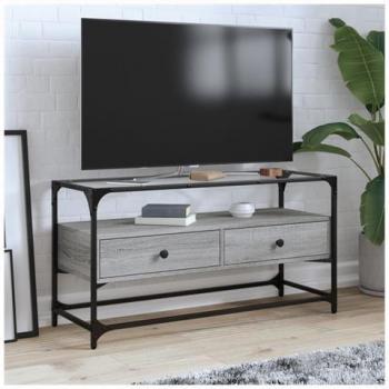 Meuble téléviseur avec plateau en verre