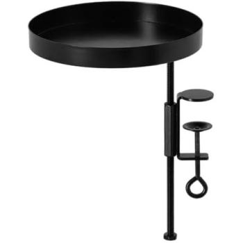 Esschert Plateau Ronde Noir M – D 18 cm