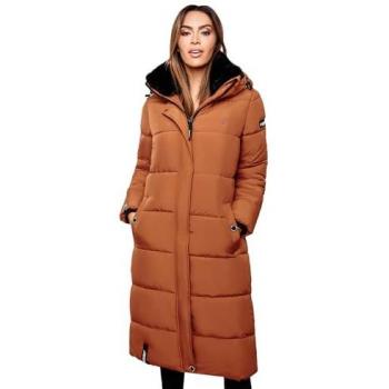 Marikoo Damen Steppjacke Reliziaa mit abnehmbarer Kapuze in Zimt