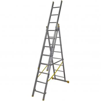Werner 7252418 ExtensionPLUS X4 2.4m Triple Combination Ladder Combi, Silver, One Size
