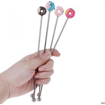 Cocktail and Coffee Donut Swizzle Stick