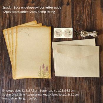 Vintage Floral Writing Paper and Envelope Set