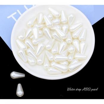 100pcs White/Ivory ABS Pearl Beads for Jewelry Design