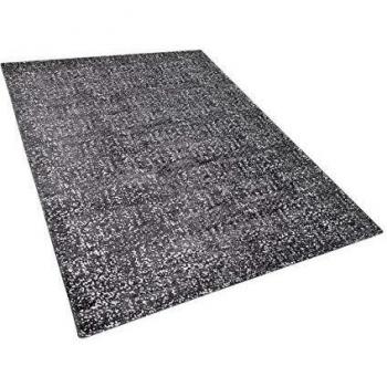 Tappeto a Pelo Corto in Viscosa Grigio e Argento 160 x 230 cm Esel