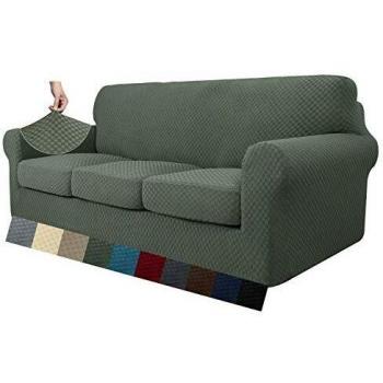 MAXIJIN 4 Piece Stretch Non Slip Couch Cover for Dogs