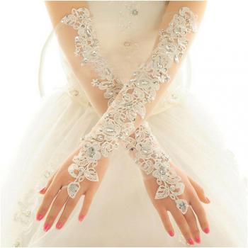 Floral Lace Fingerless Mittens