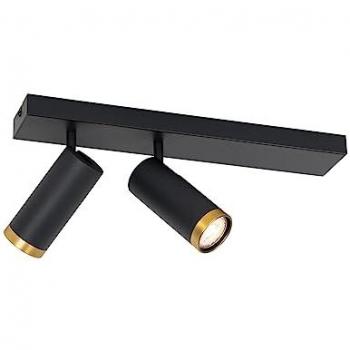 Renna 2‑Light Ceiling Spot with Black & Bronze Finish