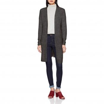 Cardigan de Punto para Mujer Pcsanni LS, Gris (Talla Small)