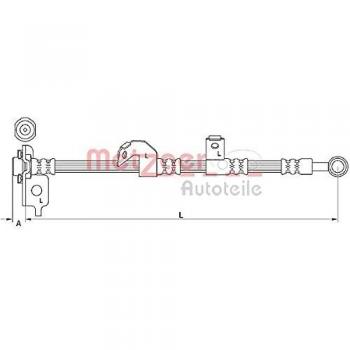 Flexible durit de frein métal METZGER 4110840