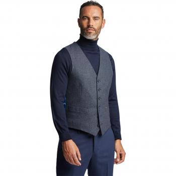 Jeff Banks Navy Birdseye Waistcoat 42R