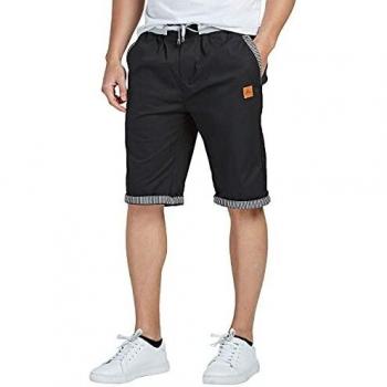Sunsational Men’s Shorts – JustSun, Black, Pocketed, Summer Chino, Small