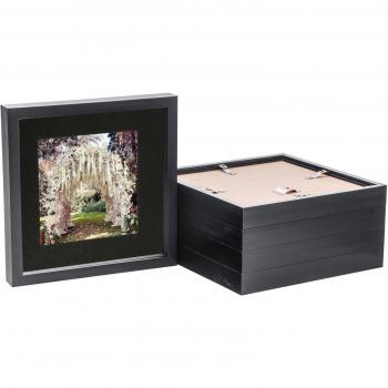 3D Photo Frames in Black (Size: 10x10, Inset: 6x6)