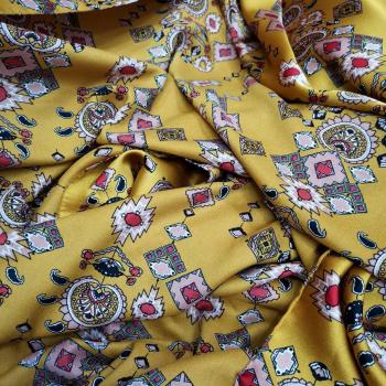 Vestido de Caída Suave con Estampado Retro