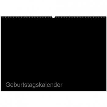 Bastel-Geburtstagskalender schwarz / Geburtstagskalender (Wandkalender 2025 DIN A2 quer) CALVENDO Monatskalender
