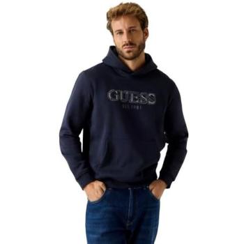 Felpa con cappuccio Guess Basic Smart Blu Medium