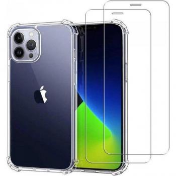 Couvre‑Iphone 13 Pro Max Anti‑Choc Transparent + 2 Protecteurs