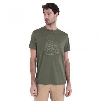 Camiseta Icebreaker Merino 150 Tech Lite III para Hombre en color verde caqui