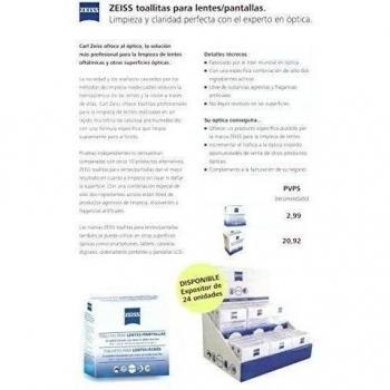 Zeiss Conjunto Total: 60 Toallitas Desinfectantes para Lentes & Pantallas