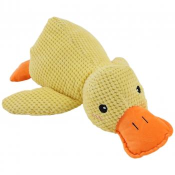 Peluche Résistante à Mâcher pour Chiens – Design Cartoonaire, Confort Doux, Couleur Jaune