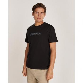 Calvin Klein T-Shirt für Herren mit Logoschriftzug in Schwarz