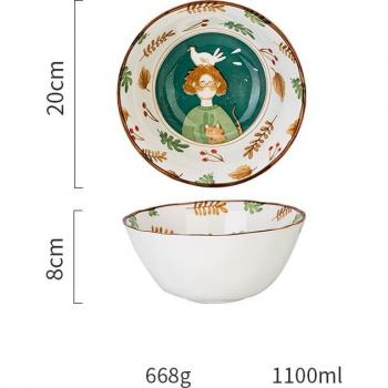 Porcelain Flower Bowl Set