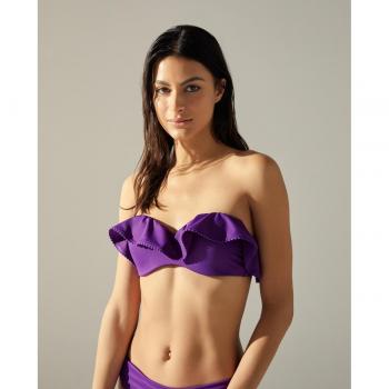 Énfasis Top de Baño Bandeau con Volante