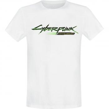 T-Shirt Bianco Cyberpunk Edgerunners Logo Uomo S-XXL