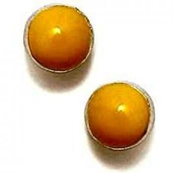 Pendientes Agatha Ruiz de la Prada DIP 4 mm. redondos esmaltados en amarillo