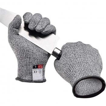 Gants anti‑lames multi‑usage – Gris noir, HPPE, EN 388 5