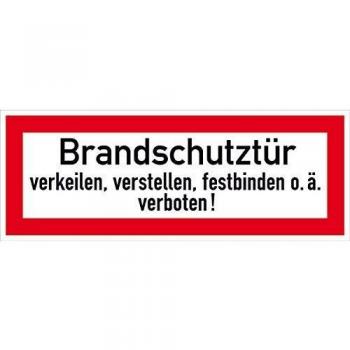 Brandschutztür Verkeilen Verbotsschild