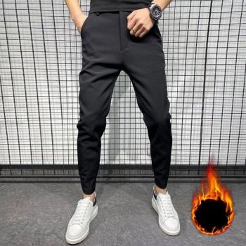 Pantalones de hombre, harem, color negro, ropa informal, talla 36-28, 2022