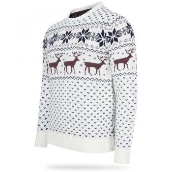 Mittelgroßer Cappuccino‑Pullover Noorse Trui (weiß) – Italienische Mode