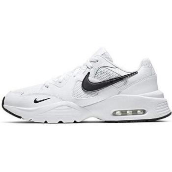 NIKE AIR MAX FUSION Men's Lightweight Running Trainer, White with Black Accents, UK 7