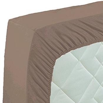 Curt Bauer Jersey Spannbettlaken Uni 200x200 cm (hellbraun)