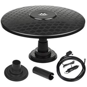 Maclean MCTV-945 12/24V TV-Antenne Indoor 44 dB, SAT Spiegel + SAT Antennen, Schwarz