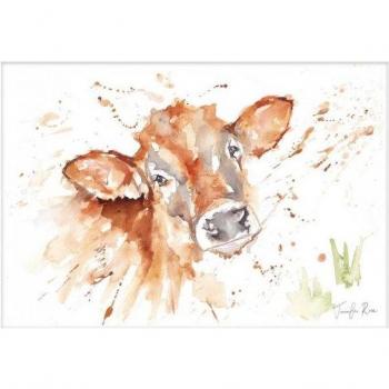 40cm Brown Calf‑Print Comfort Pillow – Jennifer Rose Collection