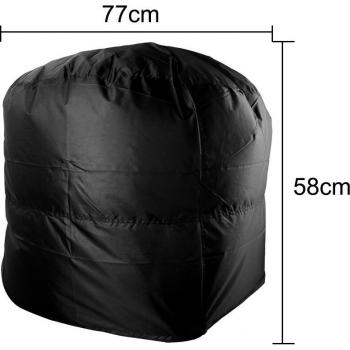 Heavy Duty Waterproof Grill Cover for Round BBQ 77x58cm/80x66x100cm