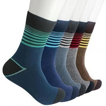 Kha Zix Calcetines de trabajo negros para hombres 5/10 pares