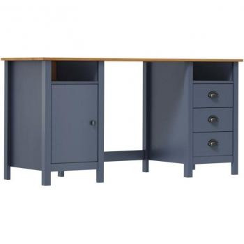 Bureau Hill en bois de pin gris 150x50x74 cm