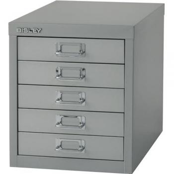 Bisley MultiDrawer™ A4 Schubladenschrank silber 5 Schübe
