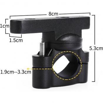 Support de Guidon Moto Universel avec Extension pour Téléphone et Éclairage
