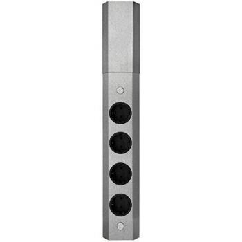 Presa di corrente in acciaio inox ST‑3081, 4 ganci
