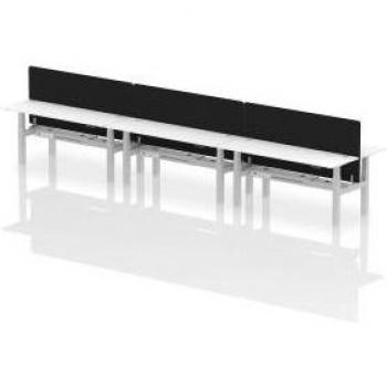 Air Back-to-Back 1800 x 600mm Height Adjustable 6 Person Bench Desk