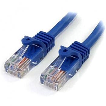 StarTech 4‑Foot Blue RJ45 Patch Cable, Cat5e, 350 MHz, UTP Snagless