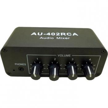 Mezclador de Audio con 2 Salidas y 4 Entradas