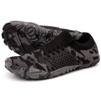 Zero‑Drop Men's Running Trainer – White/Black